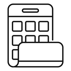 Poster - flexible screen icon. outline flexible screen vector icon for web design isolated on white backgroun