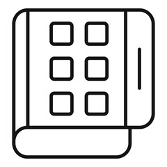 Poster - Flex screen fold icon. Outline flex screen fold vector icon for web design isolated on white background