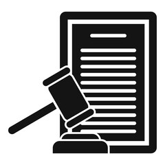 Poster - divorce judge document icon. simple illustration of divorce judge document vector icon for web desig