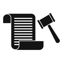 Poster - divorce lawsuit icon. simple illustration of divorce lawsuit vector icon for web design isolated on 