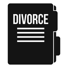 Poster - Divorce folder icon. Simple illustration of divorce folder vector icon for web design isolated on white background