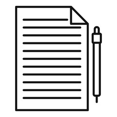 Poster - divorce petition icon. outline divorce petition vector icon for web design isolated on white backgro