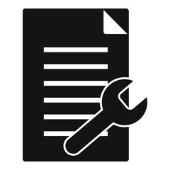 Poster - service center papers icon. simple illustration of service center papers vector icon for web design 