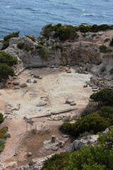 Archaeological site of Heraion near Lake Vouliagmenis Loutraki Greece