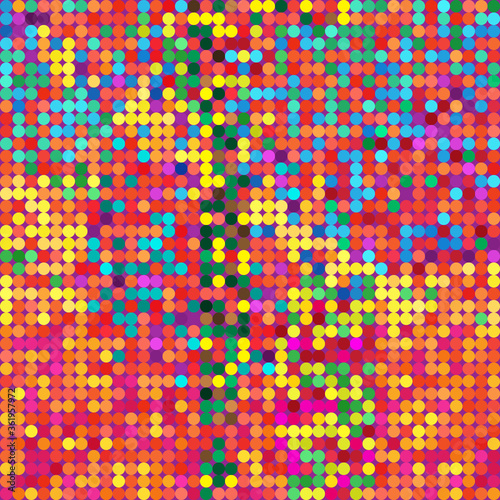 Fotomural abstract dots background with random colors