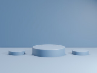 Fototapete - 3d render of total powder pink podium for product. mockup stage.