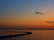 Sunset View From Makuhari Beach Chiba,Japan