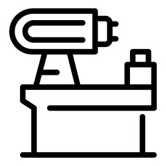 Poster - Automated lathe icon. Outline automated lathe vector icon for web design isolated on white background