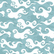 Abstract white cloud batik pattern
