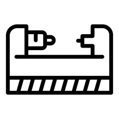 Poster - Lathe equipment icon. Outline lathe equipment vector icon for web design isolated on white background