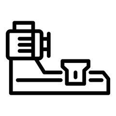Poster - Industry lathe icon. Outline industry lathe vector icon for web design isolated on white background