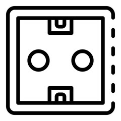 Poster - Power socket icon. Outline power socket vector icon for web design isolated on white background