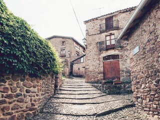 Wall Mural - Beautiful scenery of old historic buildings in Viniegra of Abajo, Rioja, Spain