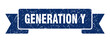 generation y ribbon. generation y grunge band sign. generation y banner