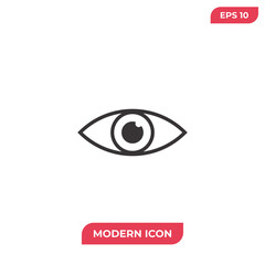 Sticker - Eye icon vector. Eyeball sign