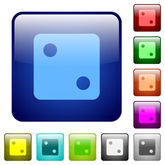 Sticker - Dice two color square buttons