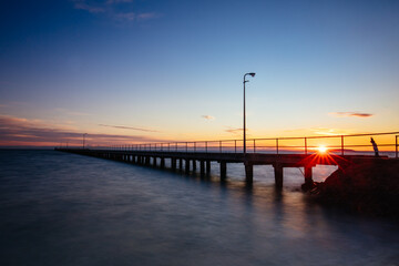 Poster - Rye Pier at Sunrise in Australia