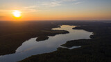 Fototapeta  - Masuria at sunset - beautiful landscape of the land of great Masurian lakes