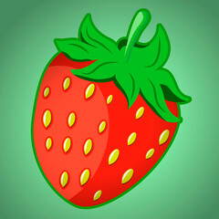Poster - Strawberry illustration.