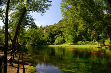 Parco del Grassano, San Salvatore Telesino, Benevento, Italy 

This park is surrounded by big trees and a natural water source rich of sulfur which is good for the skin.  This place is idea for kayak 