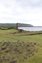 Poster - Moaï de Ahu Tahai à l'île de Pâques