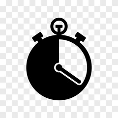 Poster - stopwatch internet timer icon in checkerboard bg. internet flat icon symbol for applications.