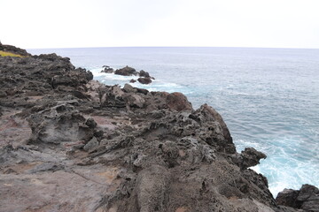 Sticker - Littoral volcanique à l'île de Pâques