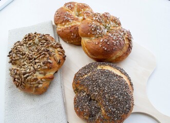 Homemade bread with sesame seeds