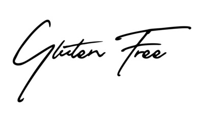 Poster - Gluten Free Handwritten Font Typography Text Food Quote
on White Background