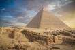 The Great Pyramids of Giza and beautiful sunsets