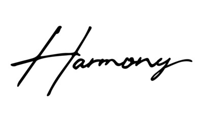 Poster - Harmony Handwritten Font Typography Text Happiness Quote
on White Background