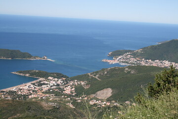 view of the bay of kotor montenegro