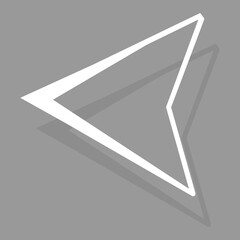 Fototapete - Arrow icon isolated on gray background. Trendy arrow icon in flat style for web site. Creative white arrow left direction. Template for app and ui. Vector illustration