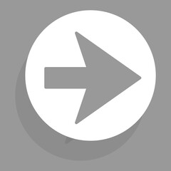 Fototapete - Arrow icon isolated on gray background. Trendy arrow icon in flat style for web site. Creative white arrow left direction. Template for app and ui. Vector illustration
