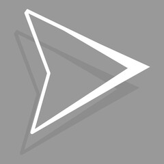 Fototapete - Arrow icon isolated on gray background. Trendy arrow icon in flat style for web site. Creative white arrow left direction. Template for app and ui. Vector illustration