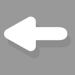 Fototapete - Arrow icon isolated on gray background. Trendy arrow icon in flat style for web site. Creative white arrow left direction. Template for app and ui. Vector illustration