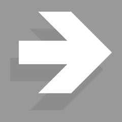 Fototapete - Arrow icon isolated on gray background. Trendy arrow icon in flat style for web site. Creative white arrow left direction. Template for app and ui. Vector illustration