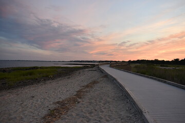 Boardwalk near ocean