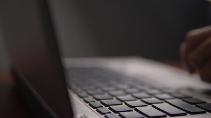 Aufkleber - Man working and typing on laptop