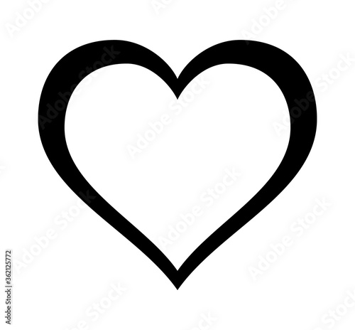 Fotografía Decorative fancy heart, symbol of love line art vector icon for dating apps and