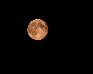 Full moon in the night sky