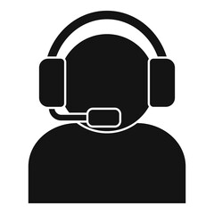 Poster - Service helpdesk icon. Simple illustration of service helpdesk vector icon for web design isolated on white background
