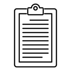 Poster - service center clipboard icon. outline service center clipboard vector icon for web design isolated 