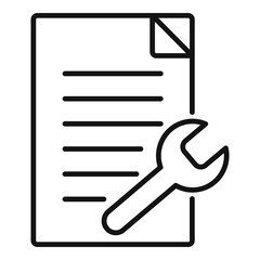Poster - service center papers icon. outline service center papers vector icon for web design isolated on whi