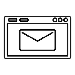 Poster - service center web page mail icon. outline service center web page mail vector icon for web design i