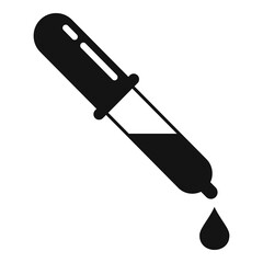 Poster - blood medical pipette icon. simple illustration of blood medical pipette vector icon for web design 