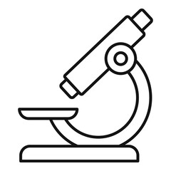 Sticker - Clinic microscope icon. Outline clinic microscope vector icon for web design isolated on white background