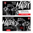 Black Lives Matter Raised Fist Banner Design