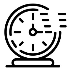 Poster - Timer clock stopwatch icon. Outline timer clock stopwatch vector icon for web design isolated on white background