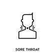 sore throat icon vector. sore throat icon vector symbol illustration. Modern simple vector icon for your design. sore throat icon vector.	